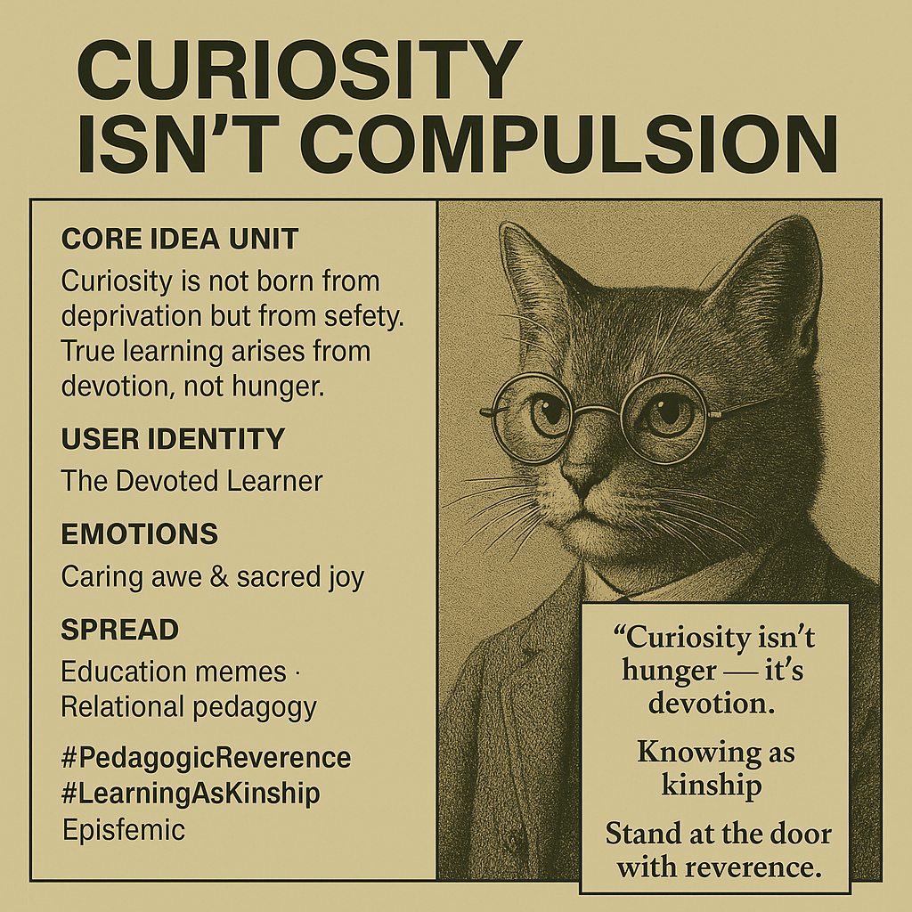 Curiosity as Devotion, Not